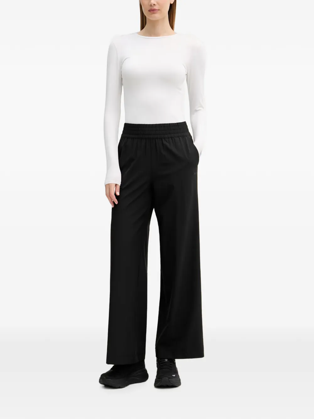 DKNY Broek met wijde pijpen Zwart