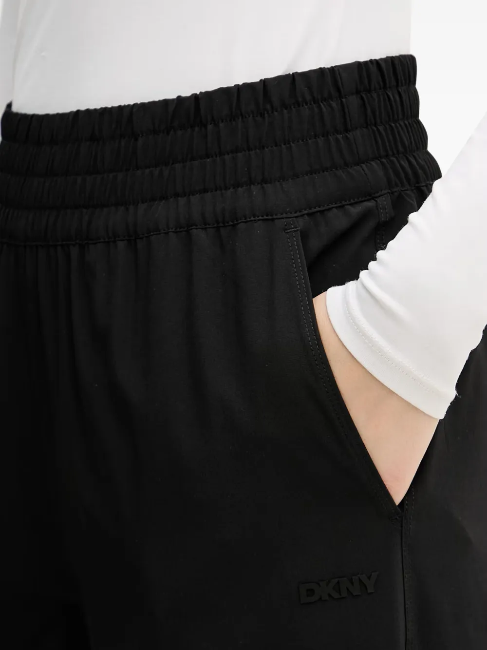 DKNY Broek met wijde pijpen Zwart