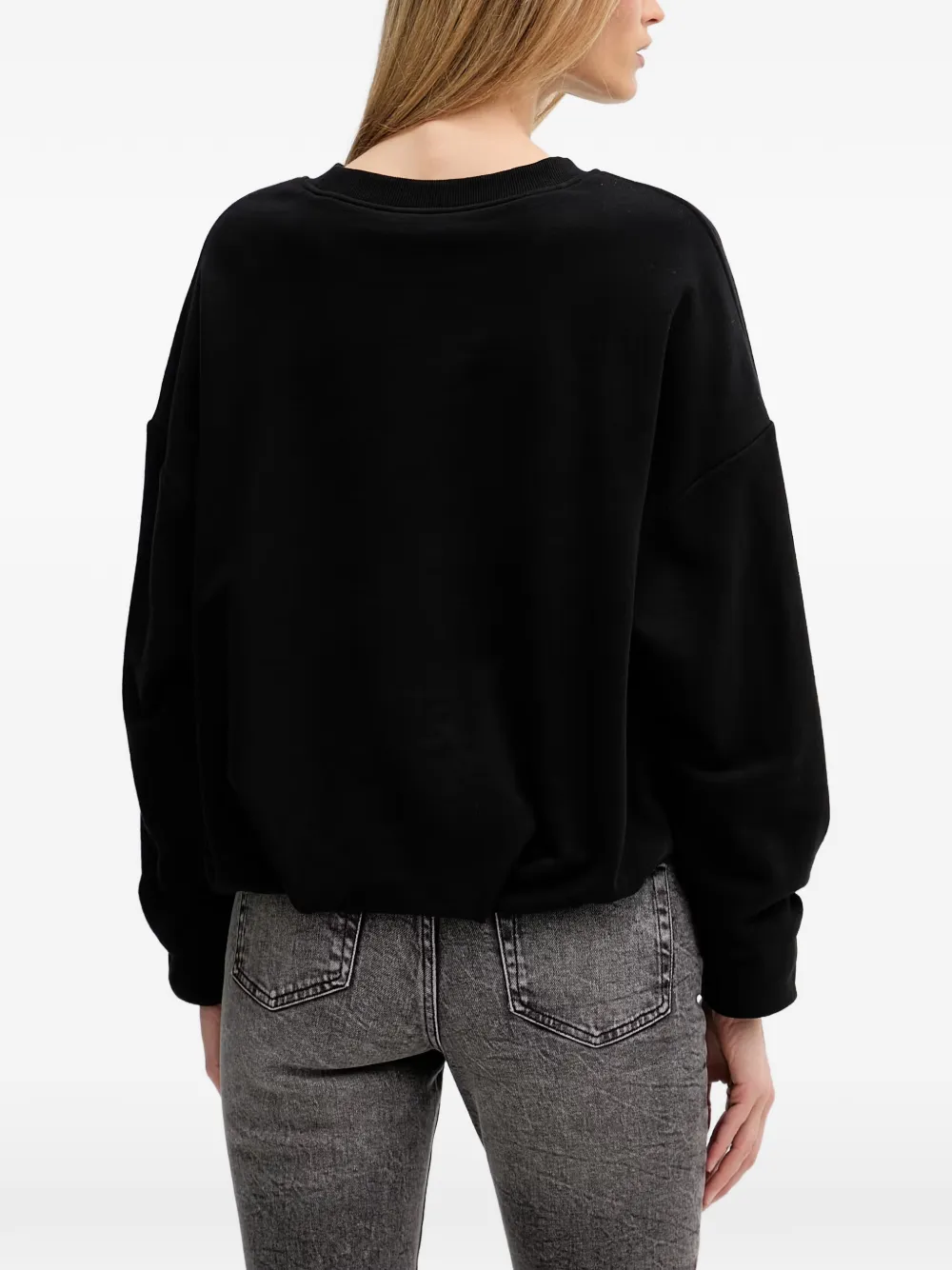 DKNY Sweater verfraaid met logo en ronde hals Zwart