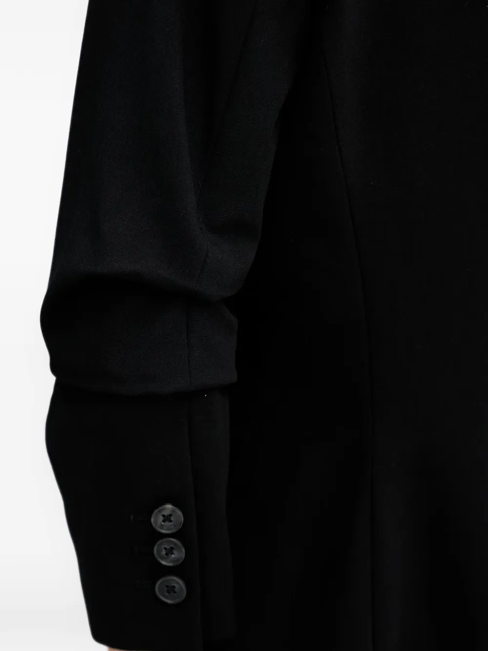 DKNY Blazer met enkele rij knopen en ruchemouwen Zwart
