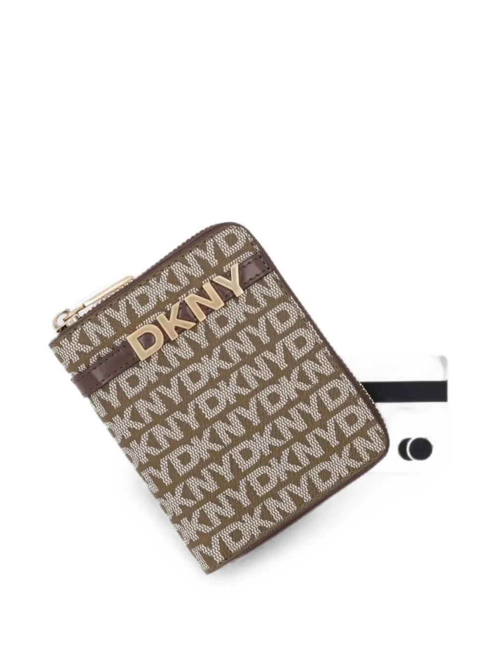 DKNY Portemonnee met logoplakkaat Bruin
