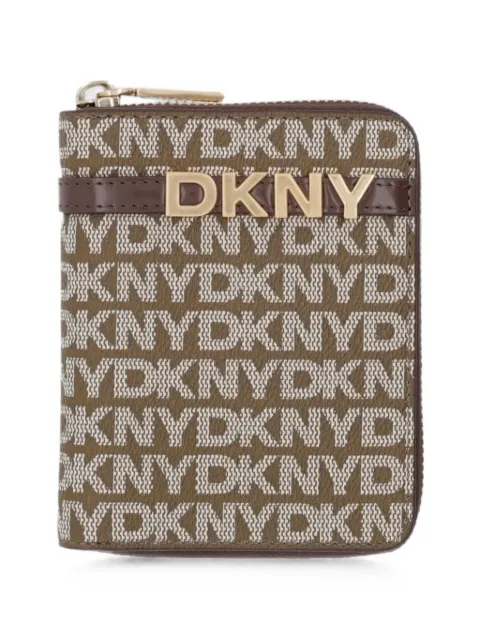 DKNY logo-plaque zip-around wallet