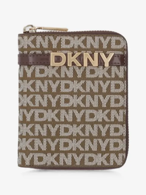 DKNY logo-plaque zip-around wallet