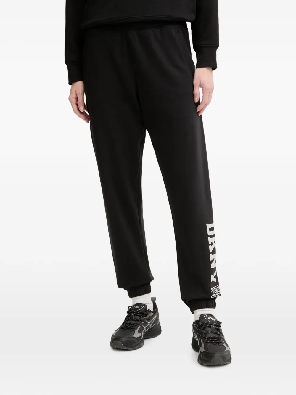 Dkny Logo-print Track Pants In Black
