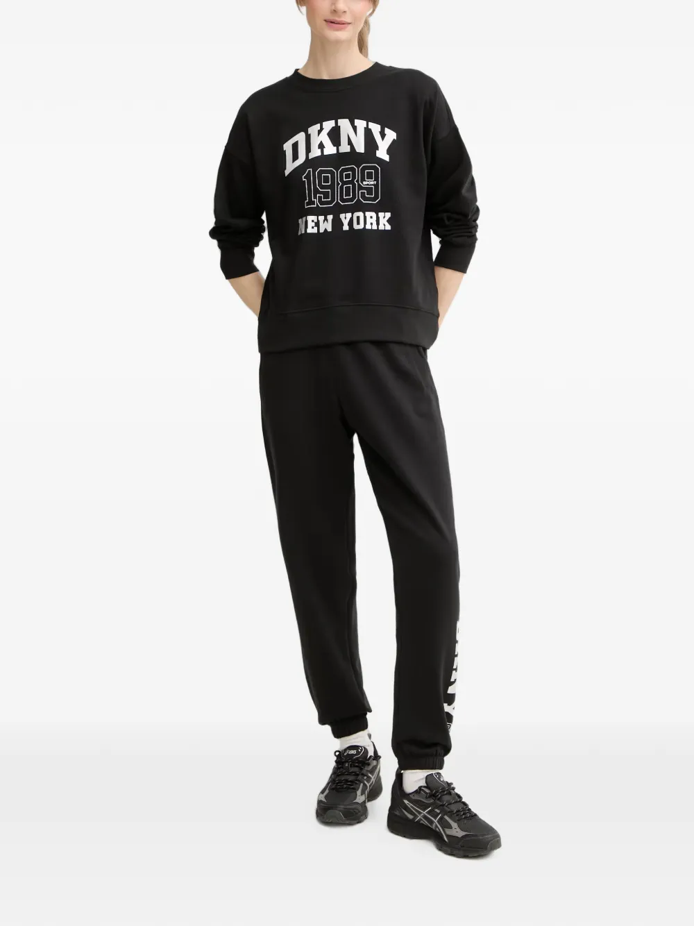 DKNY Trainingsbroek met logoprint Zwart