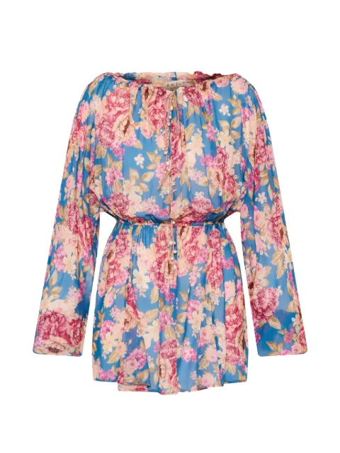Anjuna floral-print long-sleeve mini dress
