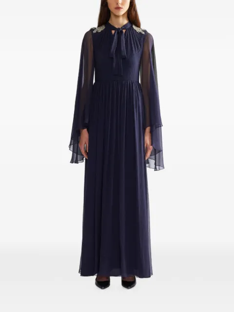 ERDEM embellished silk-creponne maxi gown