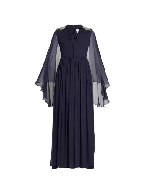 ERDEM embellished silk-creponne maxi gown