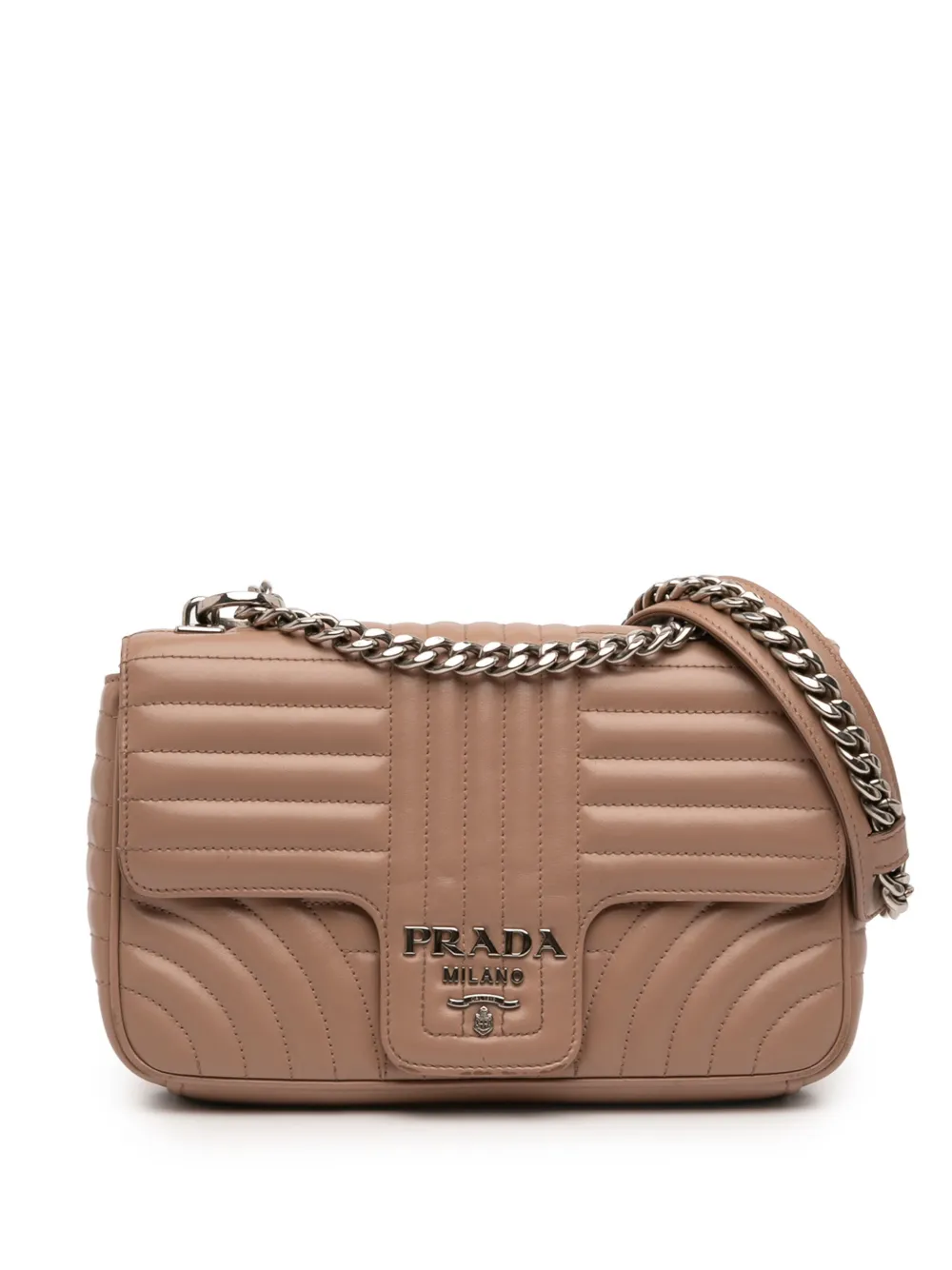 Prada Pre-Owned Borsa a tracolla Soft Calf Impunture Diagramme Camera mini 2013-2026 - Toni neutri