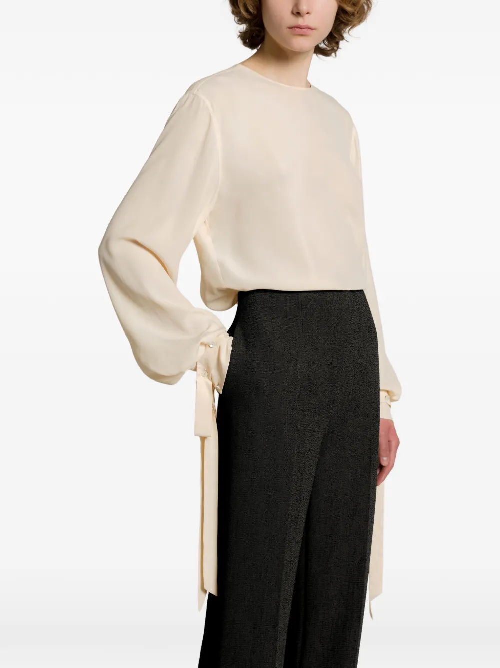 Alberta Ferretti Geplooide pantalon Zwart
