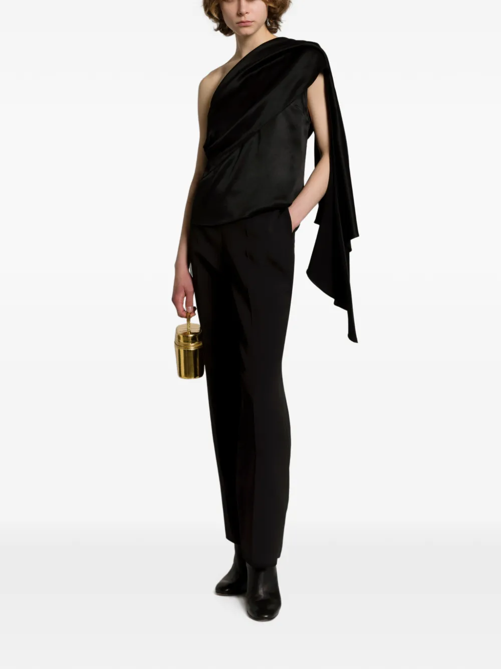 Alberta Ferretti Asymmetrische blouse Zwart
