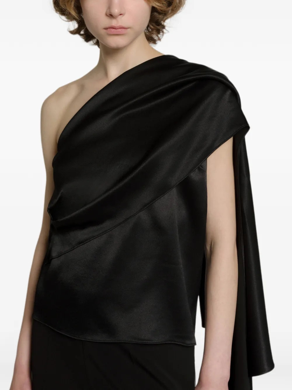 Alberta Ferretti Asymmetrische blouse Zwart