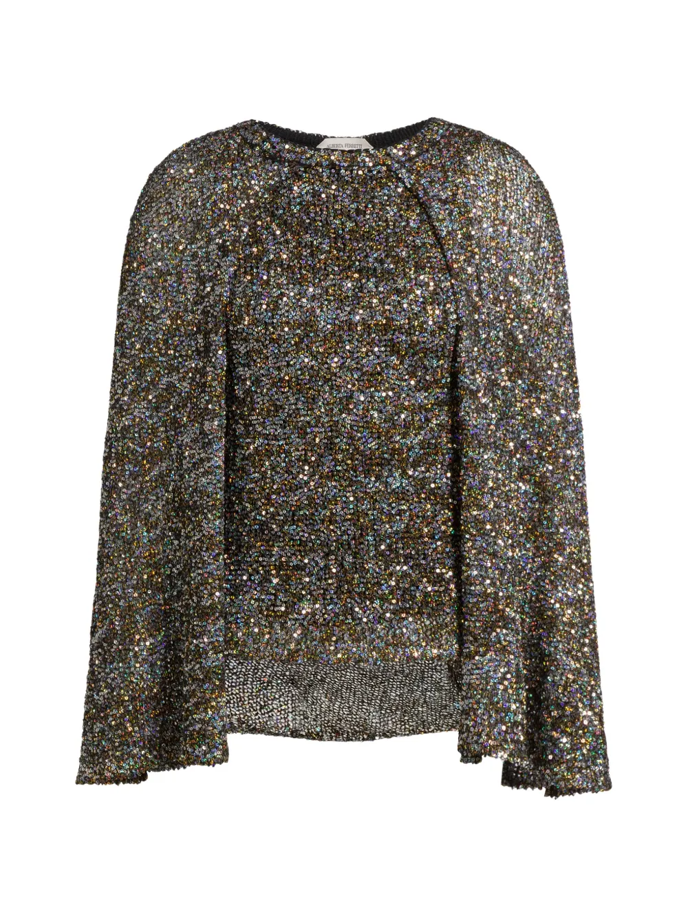 Alberta Ferretti Blusa con paillettes - Oro