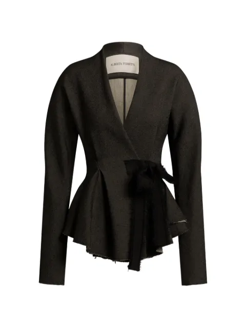 Alberta Ferretti wrap peplum jacket
