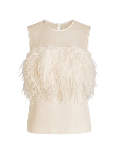 Alberta Ferretti blusa con panel de malla