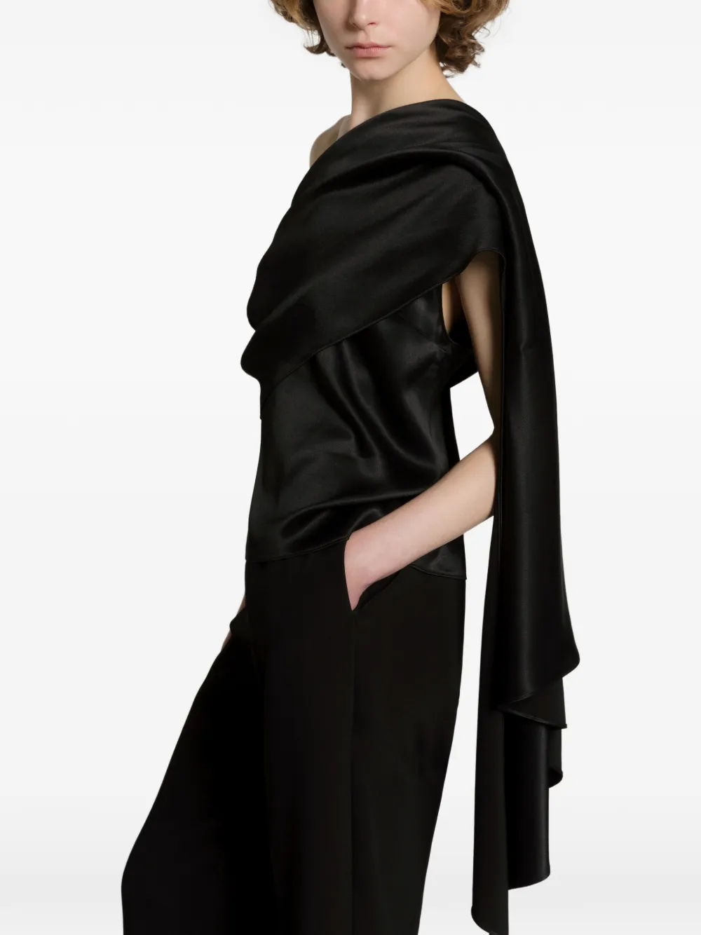 Alberta Ferretti Straight plooibroek Zwart