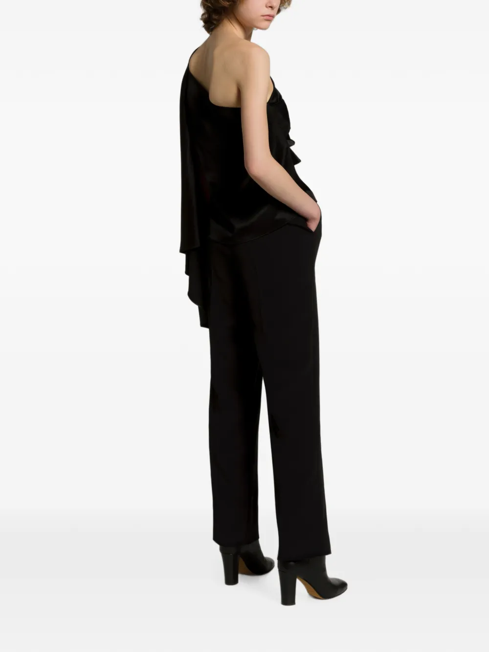 Alberta Ferretti Straight plooibroek Zwart