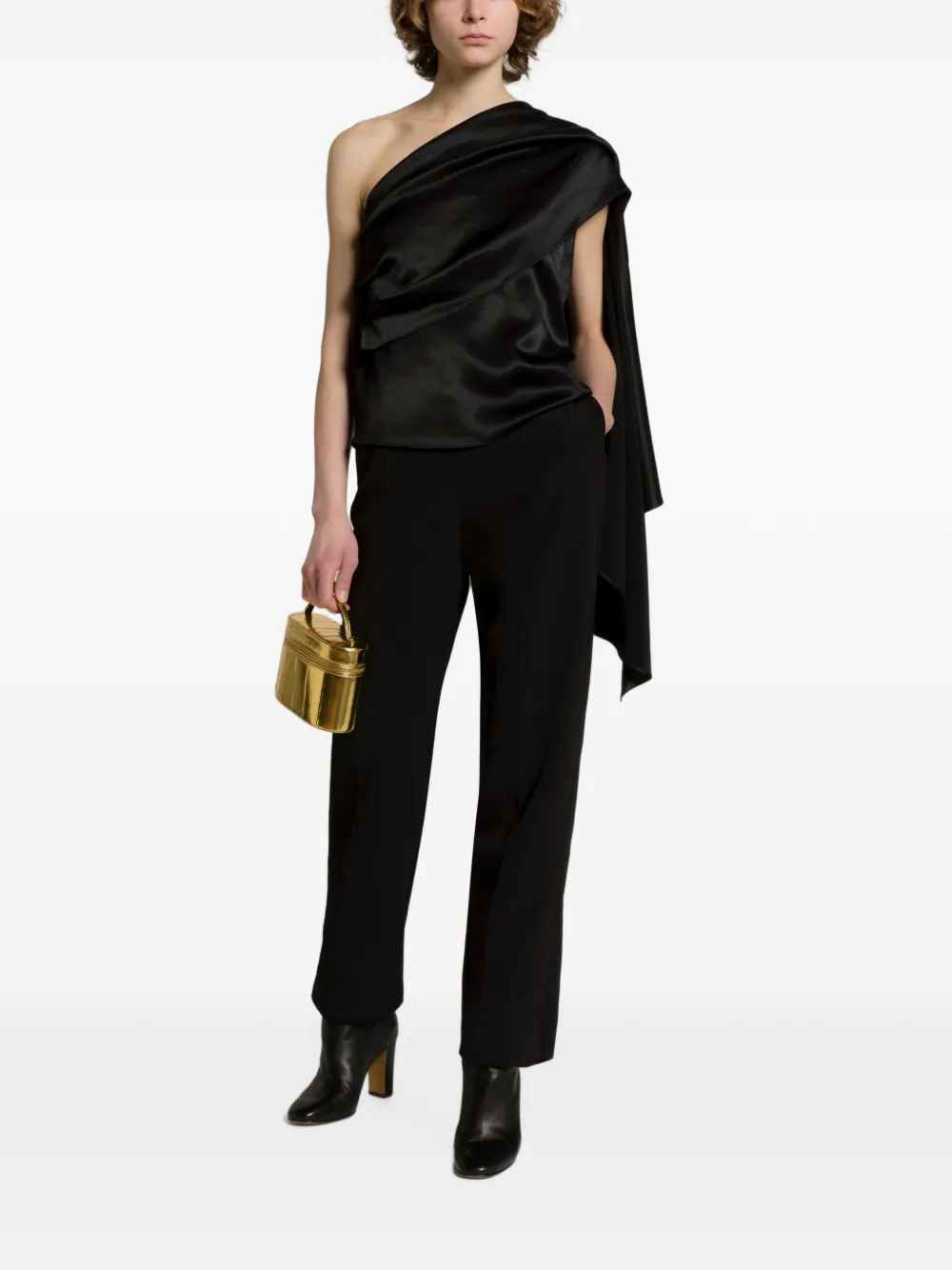 Alberta Ferretti Straight plooibroek Zwart
