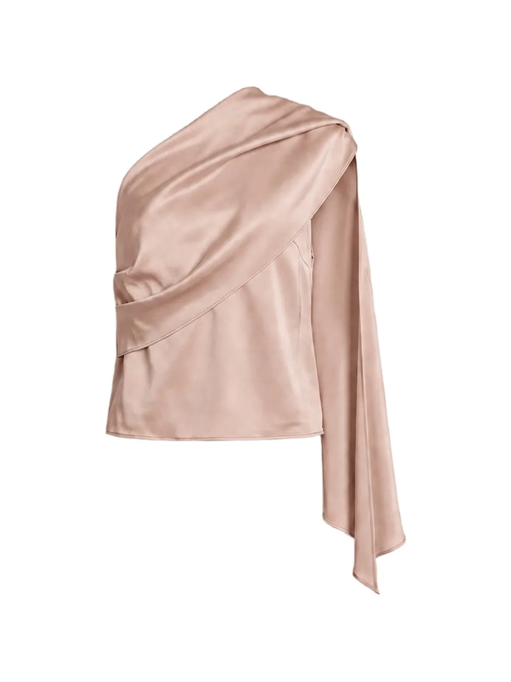 Alberta Ferretti Blusa monospalla drappeggiata - Rosa
