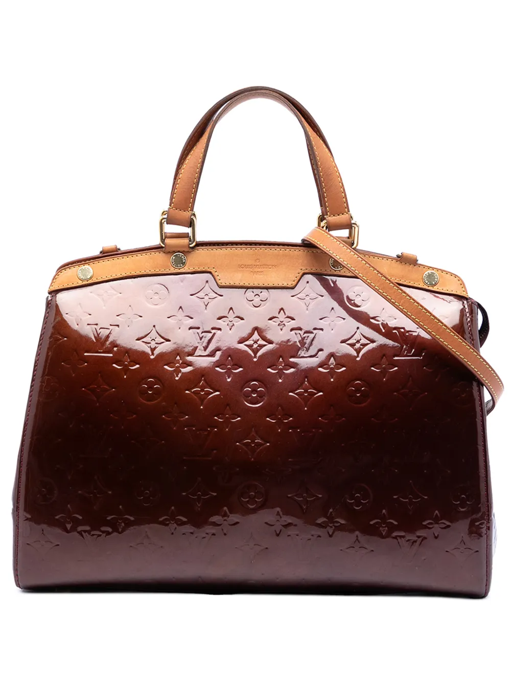 Louis Vuitton Pre-Owned Borsa a tracolla Brea GM in pelle Vernis con monogramma 2021-2026 - Rosso