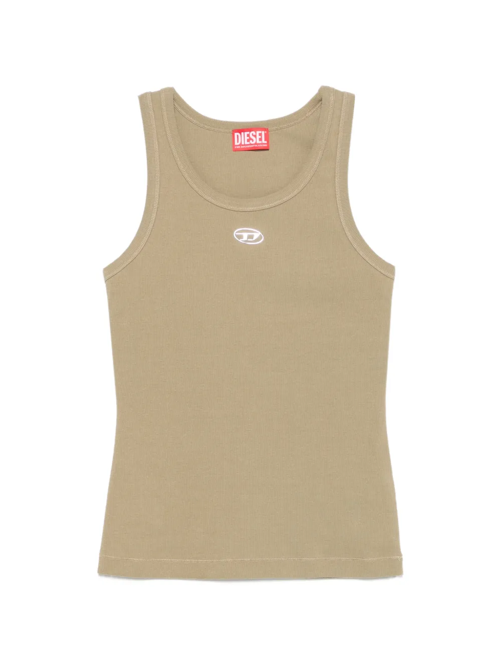 Diesel Oval-D ribbed-knit tank top - Toni neutri