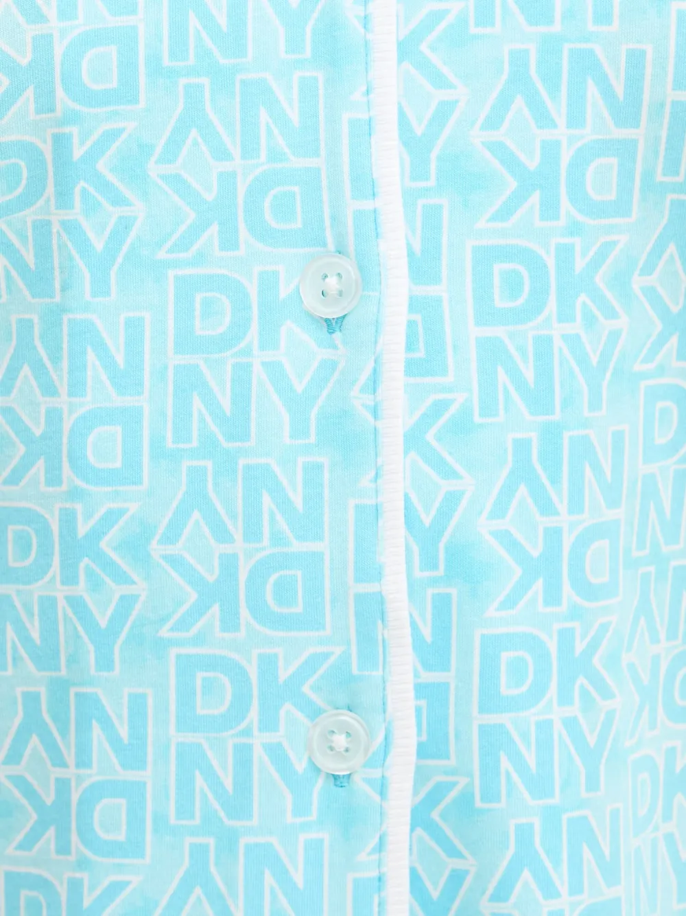 DKNY Pyjama met korte mouwen en logo-print Blauw