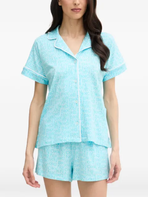 DKNY logo-print short-sleeved pajamas