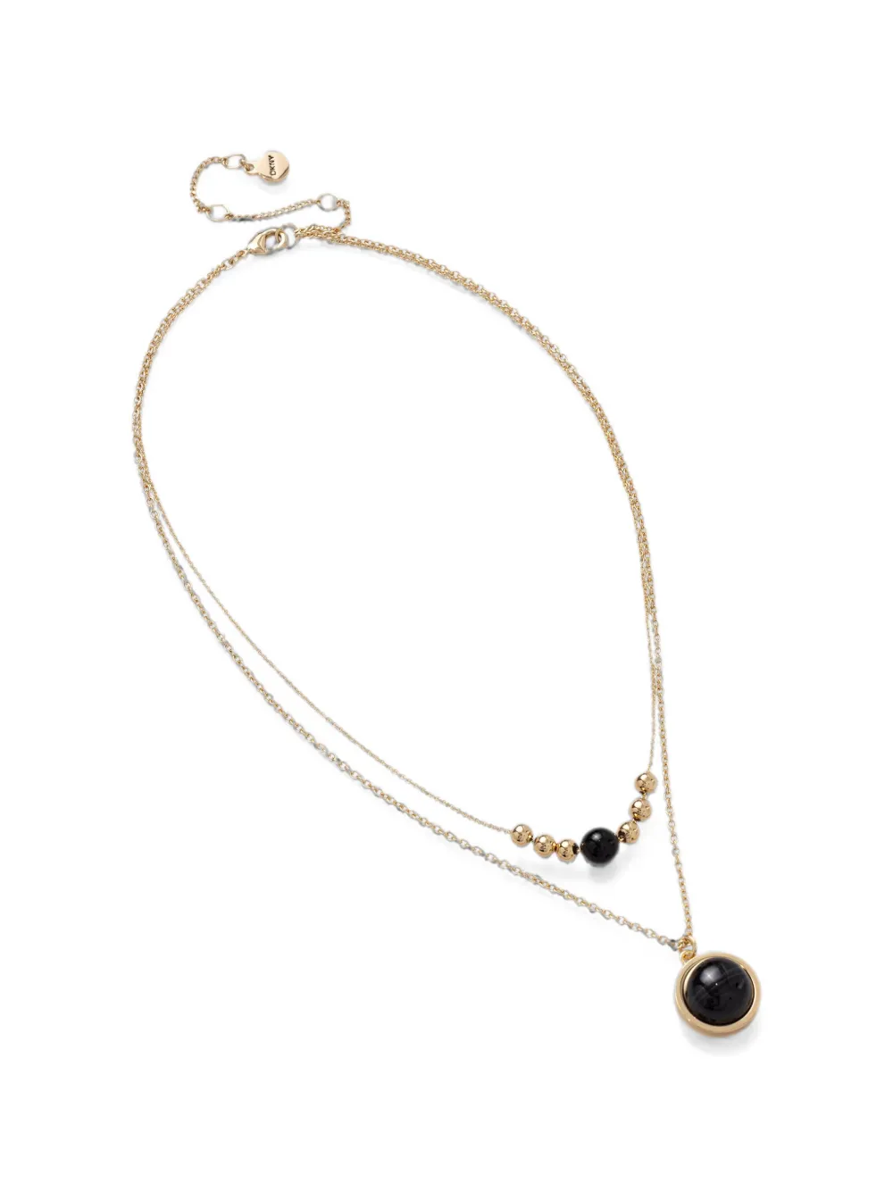 DKNY Camila bead-embellished layered necklace - Oro
