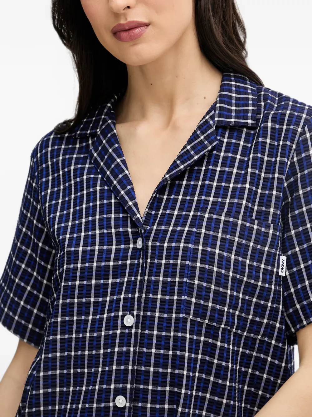 DKNY Geruite pyjama Blauw
