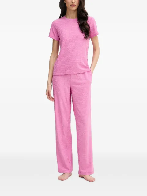 DKNY logo-pattern two-piece  pajamas
