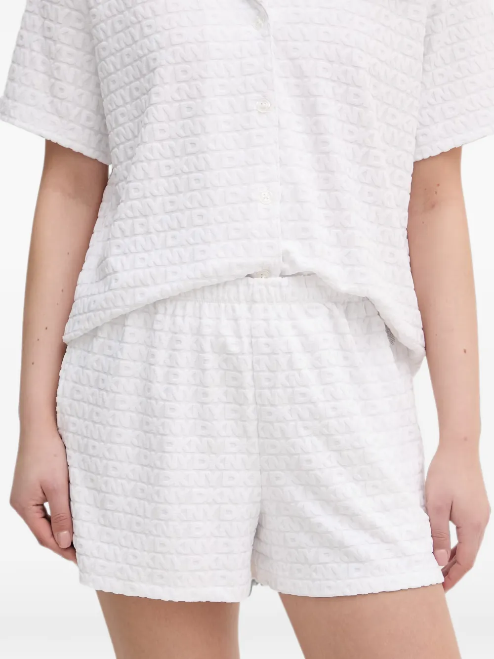 DKNY Pyjama met logo-reliëf Wit