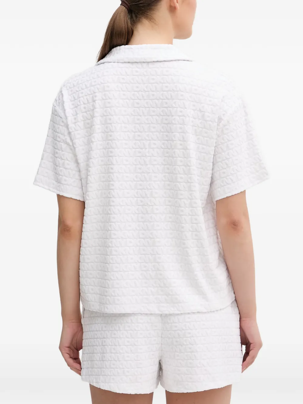 DKNY Pyjama met logo-reliëf Wit