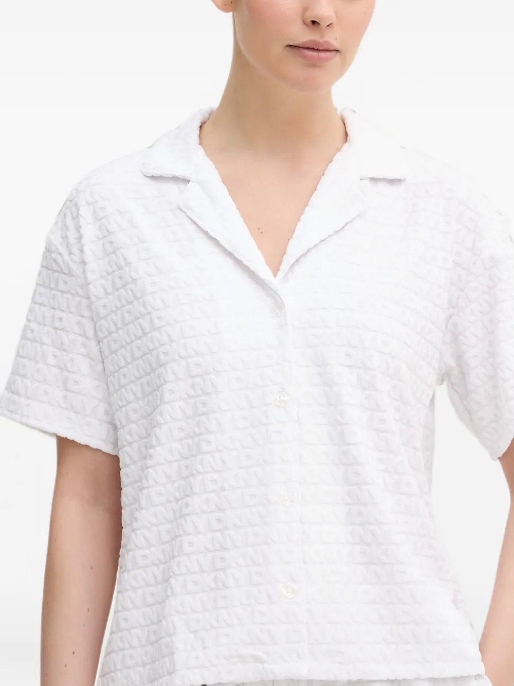 DKNY Pyjama met logo-reliëf Wit