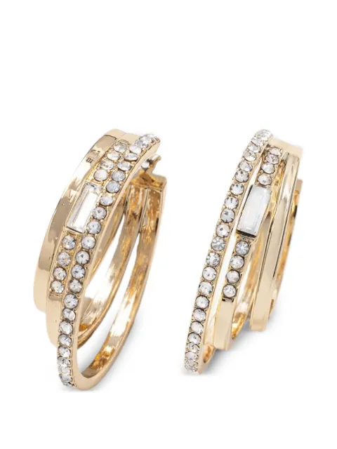 DKNY crystal-embellished hoop earrings