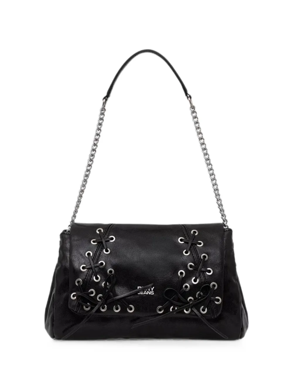 DKNY lace-up-detail shoulder bag - Nero