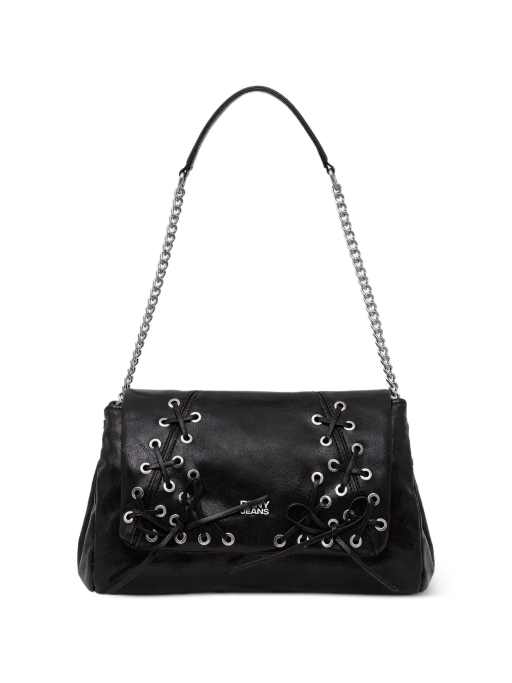 DKNY lace-up-detail shoulder bag - Nero
