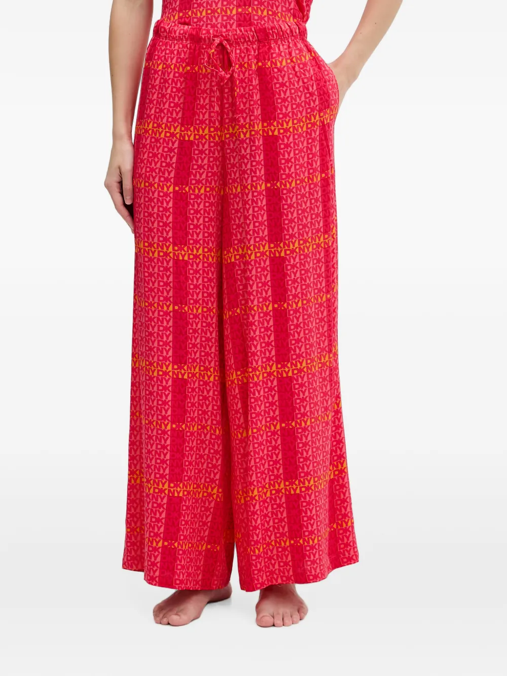 DKNY Twee pyjamas met logoprint Rood