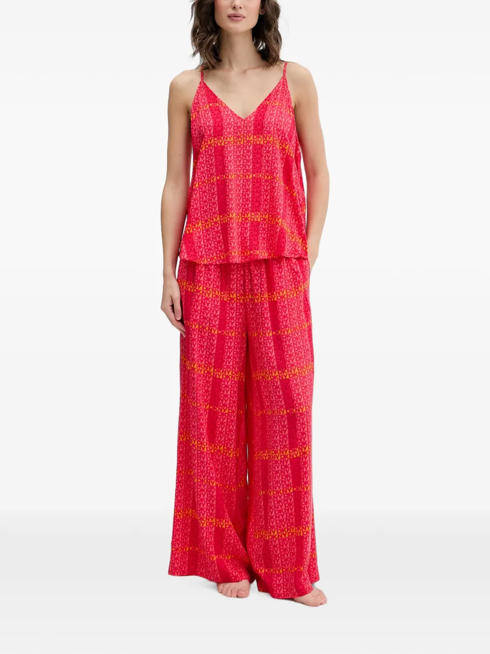 DKNY logo-print pajamas (set of two) - Rot