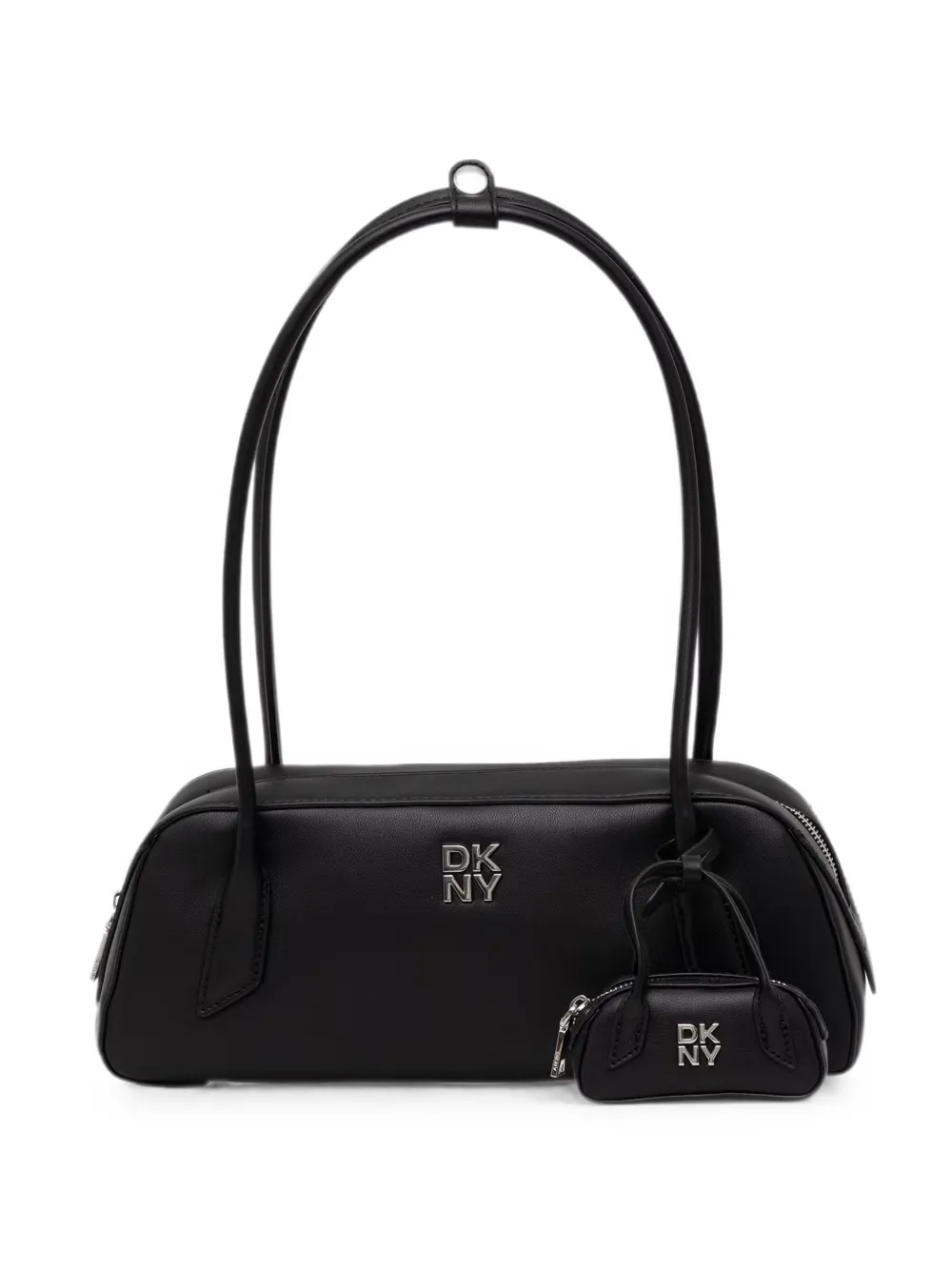 DKNY Tiana logo-plaque tote bag - Nero