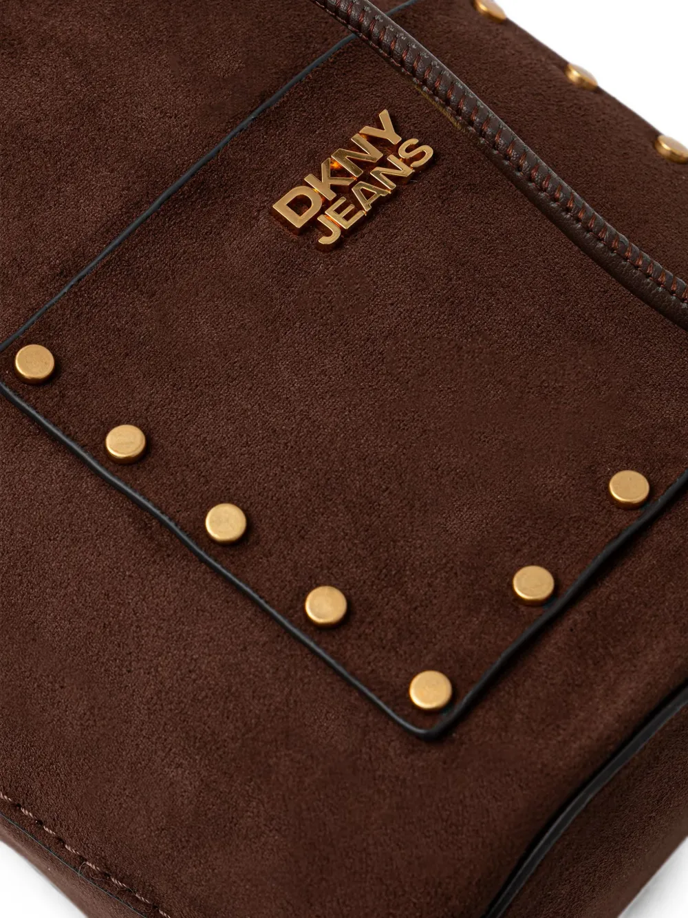 DKNY Payton bucket-tas met studs Bruin