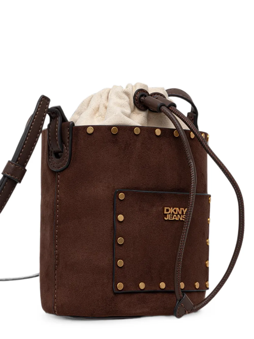 DKNY Payton bucket-tas met studs Bruin