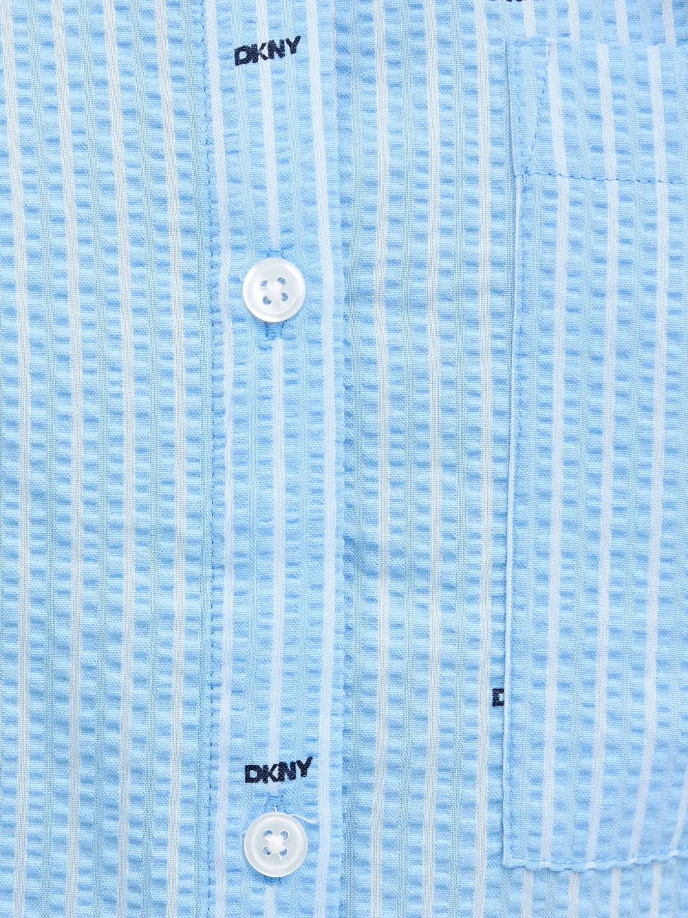 DKNY Nachtjapon met logo-print en vlakken Blauw
