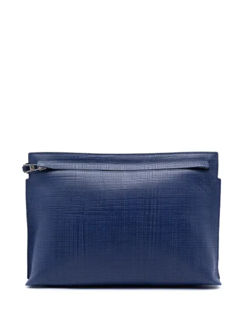 Loewe Pre-Owned bolso de mano Anagram T Pouch grande de piel de becerro con diseño en relieve 2017