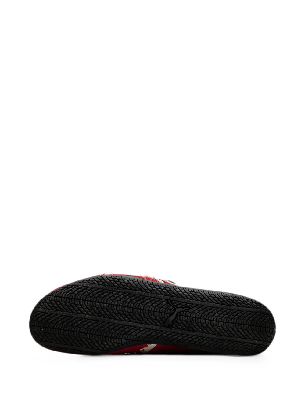 PUMA x Balenciaga Speedcat distressed lace-up suede sneakers Rood