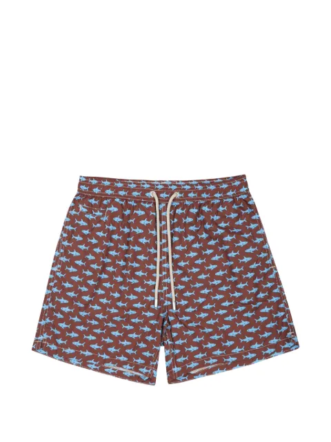 MC2 Saint Barth shark-print drawstring swim shorts