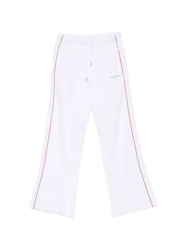 Casablanca Drawstring-waistband Track Pants in White