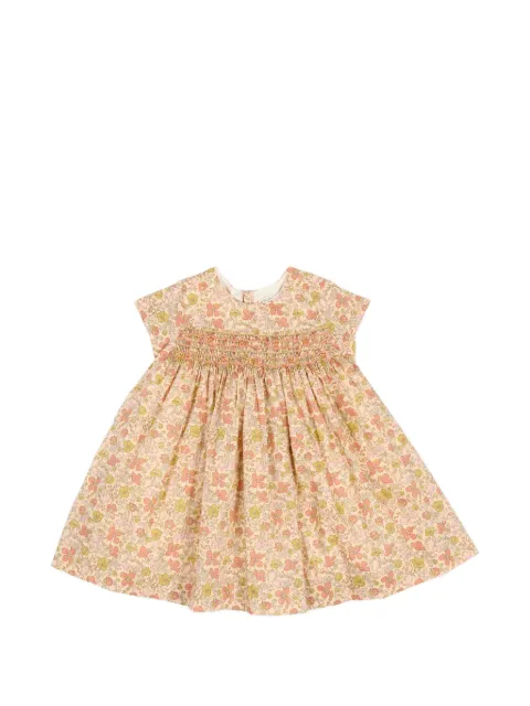 Bonpoint vestido fruncido con estampado floral