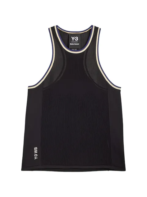Y-3 logo-print sleeveless tank top