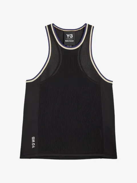 Y-3 logo-print sleeveless tank top