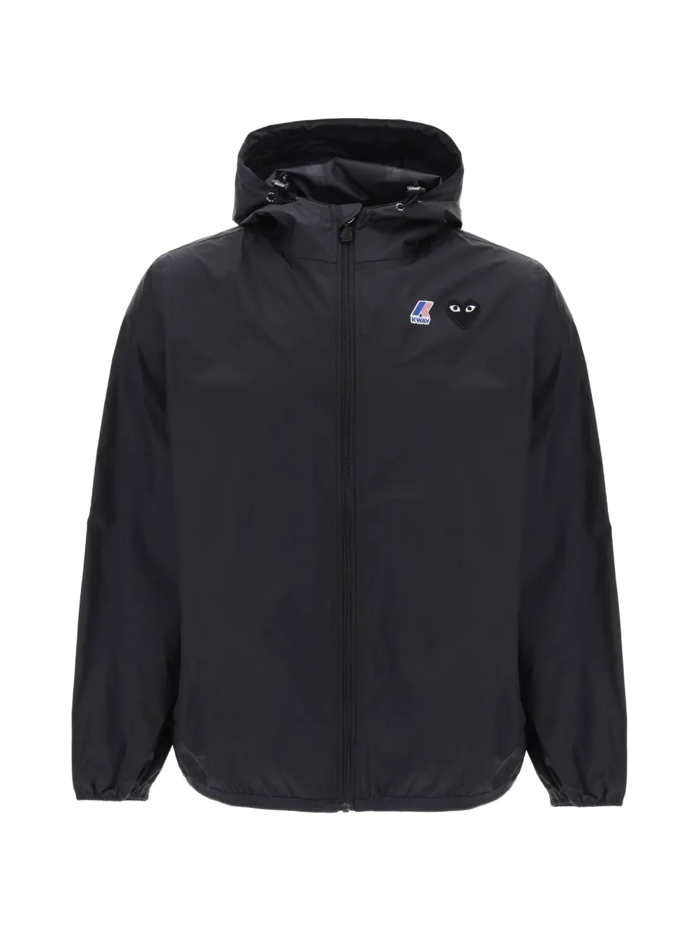 Comme Des Garçons Play x K-Way logo-patch hooded jacket - Schwarz